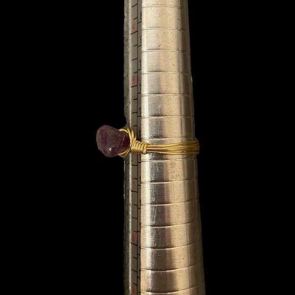 3 for $15 gold wire wrapped amethyst ring - Picture 2 of 3